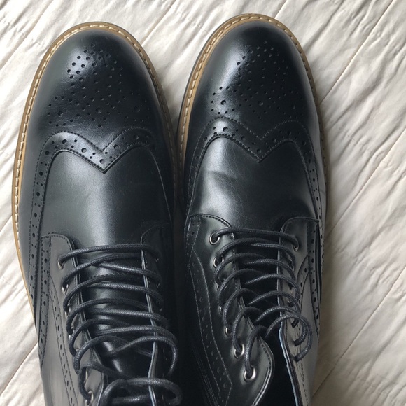 Bruno Marc Mens Black Dress Boots size 11 - Picture 7 of 7